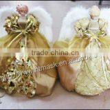 Fabric,ceramic Angel Ornament Christmas Indoor Decoration,christmas Hanging Ornament thumbnail-1
