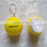 mayrain waterproof PE material disposable rain poncho in ball