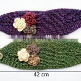 Good-looking 3 Flower Decorated Fashion Women Knitted Headband Headwear thumbnail-3