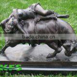 Bronze Angel and Bull Statue