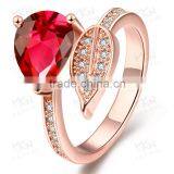 KZCR293 18K Gold Plated Jewelry Love Heart Ring thumbnail-3