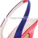 Hot Style Slingback Blue Women High Heel Platform Shoes With Red Heels Women Shoes Summer Sandals thumbnail-2