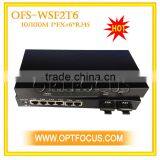 2Port 100BASE-Fx + 6Port 10/100BASE-Tx DF SM 1310nm 2KM SC WEB Management Fiber Switch