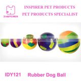 Colorful Pet Toy Rubber Dog Ball