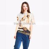 2015 Top Hot Latest Fashion Women Custom Fitted High Quality New Style Blank T-shirt Dress thumbnail-4