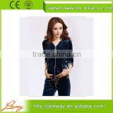 Latest Fashion Clothing Wholesale Sportwear Women's Velour Tracksuits thumbnail-2