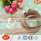 Two Slider O Tape Close End Gold Teeth Metal Zipper thumbnail-3