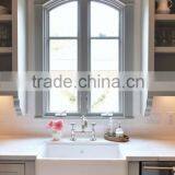 Two Panel PVC Crank Arch Grill Window,excellent Insulation PVC Crank Opening Window,grills Design Manual Crank Open Window thumbnail-1