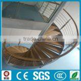 House Decorative Cantilever Type Wood Spiral Stairs thumbnail-2