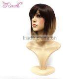 High Quality Wholesale Short Straight Bob Style Human Hair Wig thumbnail-3