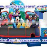 New Design and Cheap Mickey Mouse Inflatable Bouncer and Jumper, Inflatable Combo for Sale, Commercial Inflatable Slip and Slid