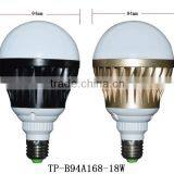 360 Degree Beam Angle AC85-265VAC Ra80 Pf>0.9 E26 E27 Base 18W LED Bulb Light