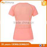 Factory Wholesale Bamboo Fiber Running Fitness Sports Dry Fit Breathable Lady Short Sleeve T Shirt thumbnail-2