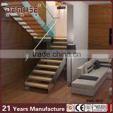 interior steel wood "L" shaped stairs/ profile stairs models