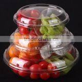 Whole Sale Supermarket Round Plastic Food Compartment Tray Fruit Packaging Box thumbnail-1