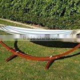 Wooden Curved Arc Hammock Stand W/ Hammock