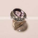 R0082-STERLING SILVER AMETHYST RING 6.38 thumbnail-1