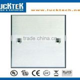 aluminum blank faceplate mounted wall plate, silver
