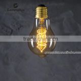 Standard A60 Spiral Small and Simple Vintage Light-bulb with Spiral Filament Edison Bulb
