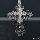 71*92mm Goldplated Fashion Wholesale Rhinestone Cross Pendant thumbnail-5