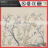 High Quality Chinese Hand-painted Silk Wallpaper for Hotel Home Interior Decoration thumbnail-3