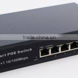 Industrial 5 10/100mbps Rj45 4 Port POE Switch With 65w Power Built-in thumbnail-1