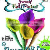 Wool Felt Diy Morning Glory Flower Craft Kit