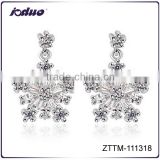 2016 Fashion Korea Elegant AAA Grade Zircon Snowflake Pendant Earring Wholesale ZTTM-111318