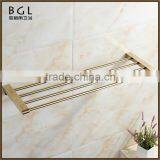 Residential Essentials Zinc Alloy Polished Gold Bathroom Accessories Wall Mounted Bathroom Towel Rrack
