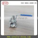High Service Free Service 316/304 Stainless Steel 3pc Ball Valve thumbnail-2