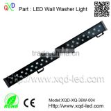 Factory supply directly architectural lighting outdoor LED wall washer DMX 9883 RGB single Color led wall wash light 24/36/52W