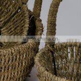 Set of 3 Seagrass Woven Hanging Basket Flower Decorative Gift Basket thumbnail-4