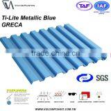Plastic Polycarbonate Corrugated Sheet (Ti-Lite Metallic Blue GRECA) for Building Warehouse Greenhouse thumbnail-3