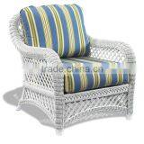 Audu Polyrattan Chair/Poly Rattan Leisure Chair/White Chair thumbnail-1