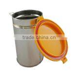 Round Coffee Tin Can With Plastic Lids thumbnail-3