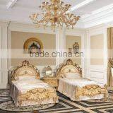 Italy Wood Bedroom Set, Concise and Elegant Girl's Bedroom Set, Hand Painting Wooden Kids Furniture Set thumbnail-4