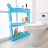 Gap Storage Slim Slide Out Storage Tower Rack Shelf With Wheels 3 to 5 Tier thumbnail-2