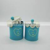 Lace Lid With Tea Coffee Sugar Set Biscuit Bread Bin Cake Canister Storage Jar Pot thumbnail-5