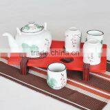 5pcs Stoneware Tea Set With Hand Painted thumbnail-1