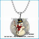 Christmas Jewelry Necklace Snowman Necklace Pendant Jewelry thumbnail-1