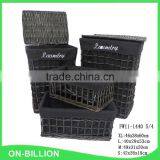 Wholesale Black Wicker Laundry Basket in Bulk thumbnail-2