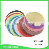 Cheap bulk PP woven waterproof plastic round table placemat