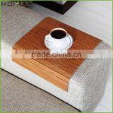 Bamboo Sofa Armrest Tray Roll Up Tray Table Homex_BSCI Factory thumbnail-1