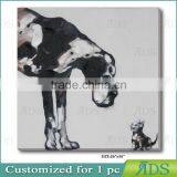 Pop Wall Art Girl With Cute Dog Oil Painting thumbnail-5