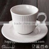 Classical White Porcelain Hotel Usage Coffee Cup & Saucers thumbnail-2