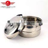 Stainless Steel Steamer Cooking Pot With Hollow Handles and Metal Lid thumbnail-2