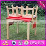 2016 New Design Home / School / Kindergarten Red Solid Wooden Toddler Table and Chairs W08G134 thumbnail-5