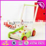 Wholesale Educational Wooden Baby Activity Walker Funny Toys Wooden Baby Activity Walker With Building Blocks W16E076 thumbnail-4