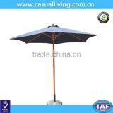 High Quality 210g/m2 Fabric One Long Pole Outdoor Patio Table Wooden Umbrella thumbnail-1