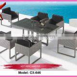 Rattan and Metal Dining Chair